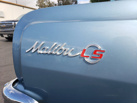 65 Chevelle Malibu LS rear quarter panel emblem - Billet Aluminum