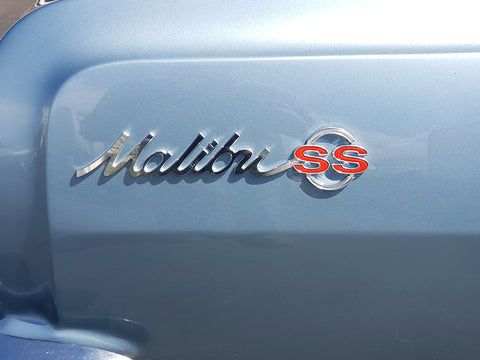 65 Chevelle Malibu SS rear quarter panel emblem - Billet Aluminum